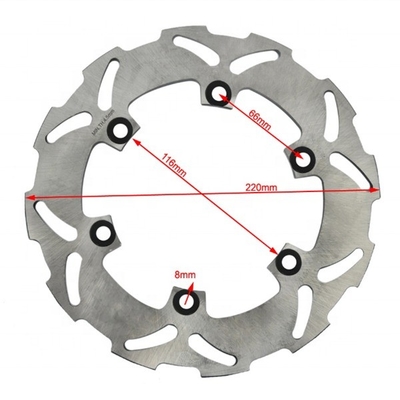 220mm OD Fixed Rear Brake Disc Rotor for Yamaha TT 250 YZF R6 600 YZF R1 1000 Smooth Braking and Consistent Performance