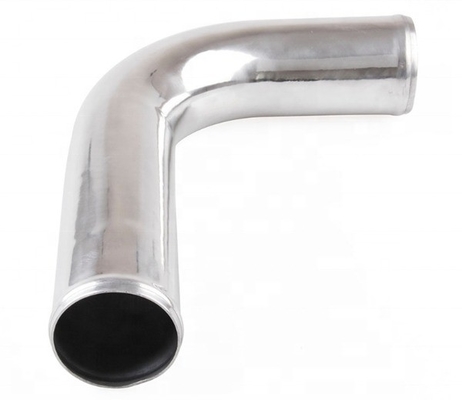 Polished and End Reaming Processing Technic 90 Degree Universal Aluminum Bend Elbow Exhaust Pipe with Clamp Connection
