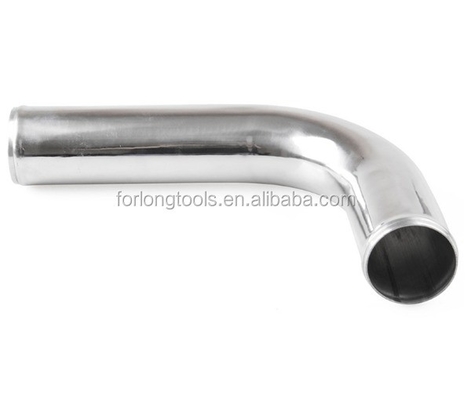 Polished and End Reaming Processing Technic 90 Degree Universal Aluminum Bend Elbow Exhaust Pipe with Clamp Connection
