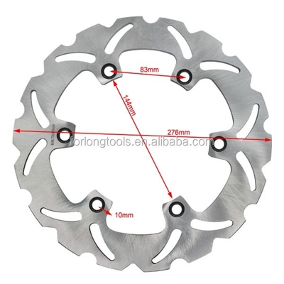 Replace/Repair Purpose Honda VFR Z 400 CBR F 600 Front Brake Disc Rotor 276mm Size with 6 Mounting Holes at Front Position