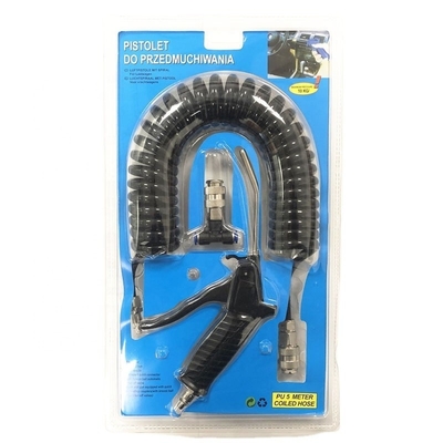 Customized Support 5m Recoil Hose Pipe Air Duster Blow Gun Average Air Consumption for Car Truck Lorry Dust Blower Cleaning