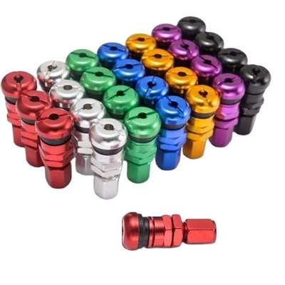 Universal Fitment ALUMINUM Car Tubeless Wheel Tire Valve Stem with Dust Caps and Caps from RAYS