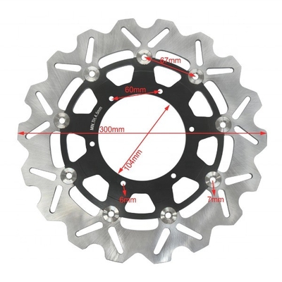 105mm ID 300MM Stainless Steel Motorcycle Floating Brake Disc for BMW F 650 F 650 CS F 650 GS 4.5mm Thickness and Braking