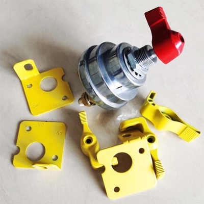 Efficiently Prevent Accidental Start A/C Switch Battery Master Disconnect Switch with Red and Yellow Lockout Lever Kit