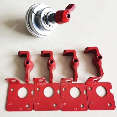 Efficiently Prevent Accidental Start A/C Switch Battery Master Disconnect Switch with Red and Yellow Lockout Lever Kit