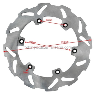 220mm OD Stainless Steel 3.5mm Thickness Titanium Brake Rotor for Suzuki RM 125 250 RMX S 250 DRZ E 400 Motorcycle Parts