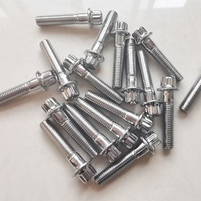 Universal Steel Chrome Plated Split Rim Assembly Bolts M7 x 32mm for Wheels No Design Just Style No Additional Features