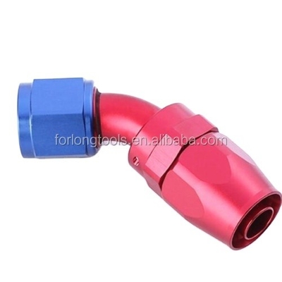 Universal Car Fitment Performance Aluminum AN4 AN6 AN8 AN10 Swivel Fittings with 45 Degree Angle Connections