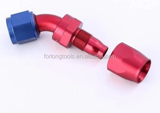 Universal Car Fitment Performance Aluminum AN4 AN6 AN8 AN10 Swivel Fittings with 45 Degree Angle Connections