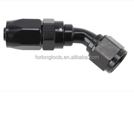 Universal Car Fitment Performance Aluminum AN4 AN6 AN8 AN10 Swivel Fittings with 45 Degree Angle Connections