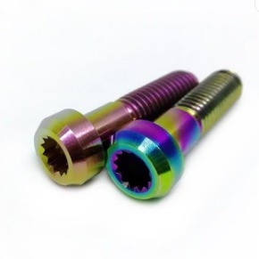 Grade GR5 Titanium Split Rim Bolts M7 x 24MM DIN Standard Natural Finish for Your Manufacturing Needs