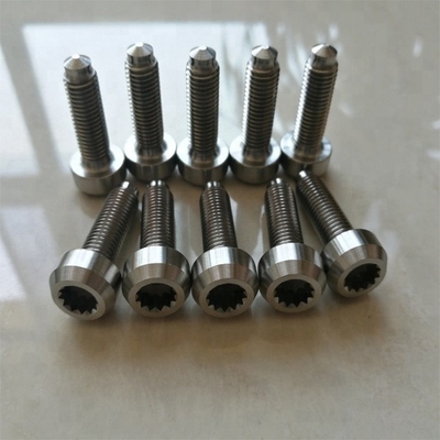 Easy-to-Install and Durable M7 * 24mm Titanium Split Rim Bolts for BBS DIN Standard Natural Finish
