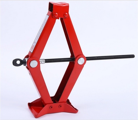 Red 1.5 Ton Scissor Jack for Car Repair Max Height 385mm Minimum Height 105mm Support Manual Mechanical Jack Auto Repair Tool