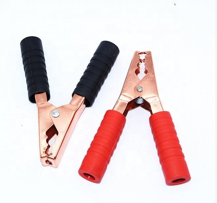 200A Safety Heavy Duty Brass Battery Alligator Clamps Universal PVC Insulator Strong Alligator Clips for Car