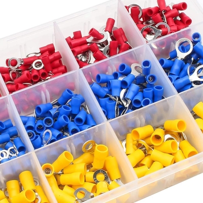 480pcs Insulated Terminals Electrical Crimp Connector Butt Spade Ring Fork Terminal Set Kit With Case for Year Universal