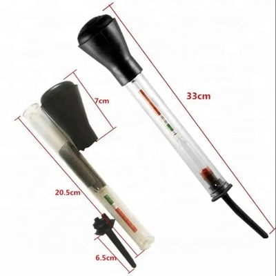 Black and Red 330mm/13&quot; Glass Rubber Pipe Length Car Battery Hydrometer for Speedy Detection of Acid Water Electrolyte