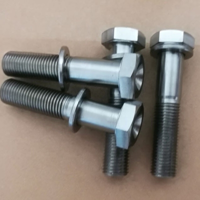 DIN Standard and Titanium Bolt 7/16&quot;-20 With 9/16&quot; Hex Nut for 1-1/8&quot; Torsion Stop Natural Finish