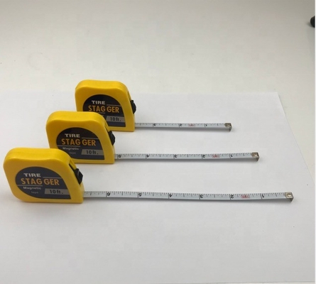 10 Feet * 1/4&quot; Magnetic Racing Tire Stagger Tape Measure with Wide Blade and Industrial-Grade Metal Construction