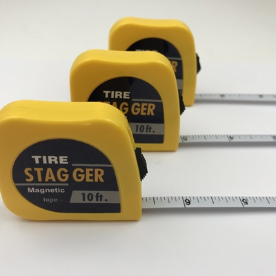 10 Feet * 1/4&quot; Magnetic Racing Tire Stagger Tape Measure with Wide Blade and Industrial-Grade Metal Construction