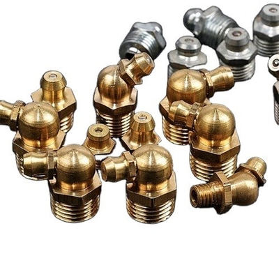 Universal Car Fitment Straight Brass Hydraulic Grease Nipple M6 M8 M10 for Heavy Duty Drive Excavator Truck OE NO. Standard