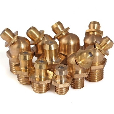 Universal Car Fitment Straight Brass Hydraulic Grease Nipple M6 M8 M10 for Heavy Duty Drive Excavator Truck OE NO. Standard