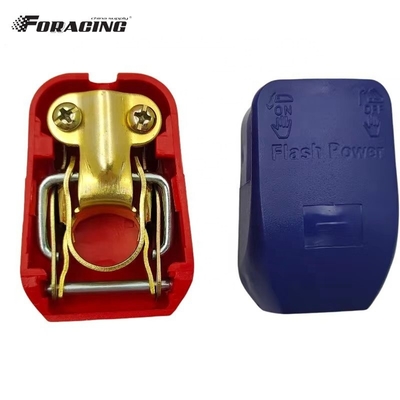 Clamping Down Copper-Zin Plated Battery Switch Terminal 4-6 AWG Gauge Input for Car Boat Steel and Brasses