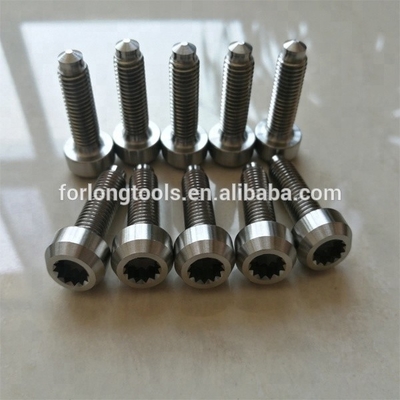 6AL-4V Titanium Alloy M7*1.0 Split Rim Bolts for BBS Natural Finish 24.5mm Ready to Ship