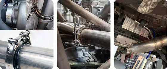 1.5-6.0 Universal 304 Stainless V Band Exhaust Clamps With Female Male Flange Kit Year Universal Universal