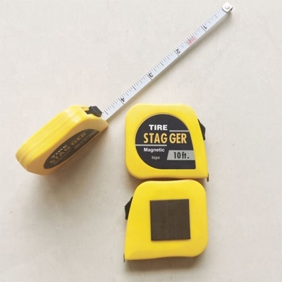 Yellow Color Racing Car Stagger Tape Measure Tap 10 Feet * 1/4&quot; with Imperial Measurement System and Magnetic Tools