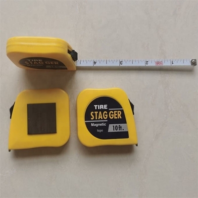 Yellow Color Racing Car Stagger Tape Measure Tap 10 Feet * 1/4&quot; with Imperial Measurement System and Magnetic Tools