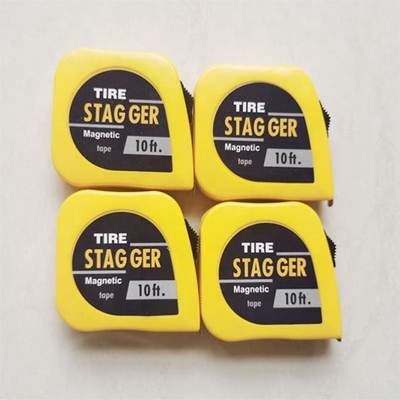 Yellow Color Racing Car Stagger Tape Measure Tap 10 Feet * 1/4&quot; with Imperial Measurement System and Magnetic Tools