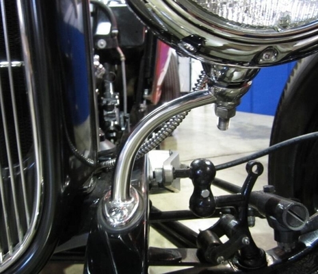 Standard OE NO. Replacement Upgrade to Polished Stainless Steel Headlight Mounts for Your Hot Rod Highboy