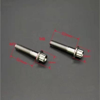ISO Standard ZINC Finish Steel and Titanium Gr5 12 PT BBS Split Rim Bolts M7 x 32mm M8*32mm for Automotive Applications