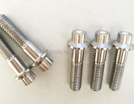 ISO Standard ZINC Finish Steel and Titanium Gr5 12 PT BBS Split Rim Bolts M7 x 32mm M8*32mm for Automotive Applications