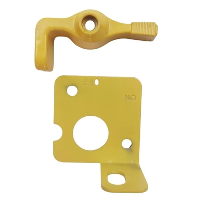 OEM Standard Size Steel Lockout Lever Kit for Sprint Car Battery Master Disconnect Switch Red and Yellow Steel Material