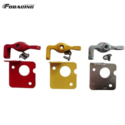 OEM Standard Size Steel Lockout Lever Kit for Sprint Car Battery Master Disconnect Switch Red and Yellow Steel Material