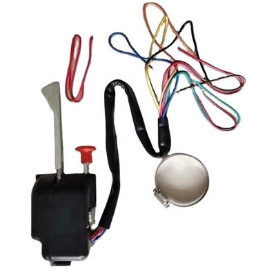 Black Universal Hot Rod Chrome Column Mount Turn Signal Switch with Hazard Knob and OEM Standard Size