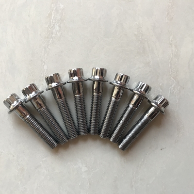 Sprint Car 12 PT BBS RS/RX Split Rim Bolts M7 x 32 Steel Bolts within Chrome-plated for ISO Standard
