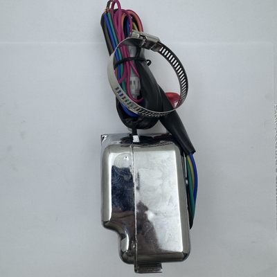Universal Street Hot Rod Chrome Column Mount Black Turn Signal Switch with Hazard Knob Replace/Repair Purpose