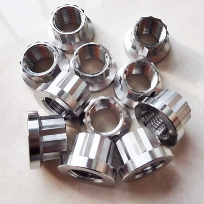 Universal 12 Point Flange Nuts 3/8-24 Thread 7/16&quot; SOCKET/WRENCH Made of High Strength Titanium Alloy for Versatility