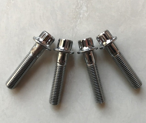 12 PT BBS RS/RX Split Rim Bolts M7 x 32 Steel Chrome-plated for DIN Standard Performance Long-Lasting Performance