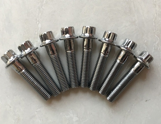 12 PT BBS RS/RX Split Rim Bolts M7 x 32 Steel Chrome-plated for DIN Standard Performance Long-Lasting Performance