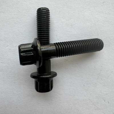 DIN Standard Silver Finish M7x 32MM LENGTH Steel 12 PT Flange Head Bolts in Black for Automotive Industry Applications