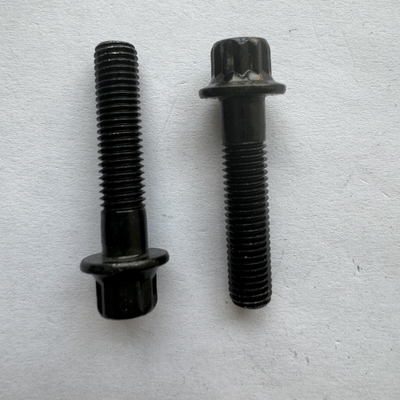DIN Standard Silver Finish M7x 32MM LENGTH Steel 12 PT Flange Head Bolts in Black for Automotive Industry Applications
