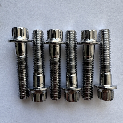 Performance M8 x1.25x 32MM Titanium Flange Bolt for Racing Car Black/Green/Natural Finish Customized