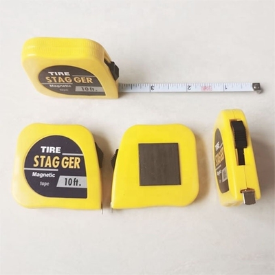 Universal Car Fitment Sprintcar Wingless Midget 1/4&quot; x10' Tire Stagger Tape Measure with Standard OE NO. and Universal