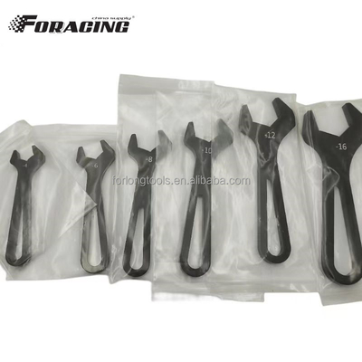 Universal Black Racing AN Fitting Wrench AN Spanner for Sprint Car Tool Sets An4-An16 6PCS One Kit Lightweight Aluminum