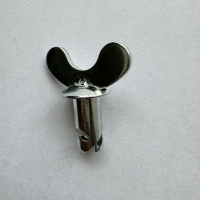 7/16&quot;x.500&quot; Universal Year Dzus Dome Butterfly Head Buttons with Handle Silver 7/16&quot;x.500&quot; Steel Sprint Car OEM Accepted