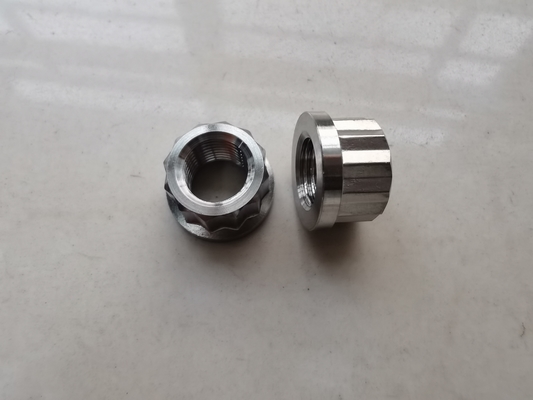 Universal Silver 1/2&quot; -20 Titanium 12 PT Flange Nuts The Ultimate Combination of Strength and Versatility in Silver