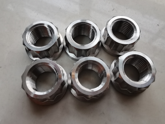 Universal Silver 1/2&quot; -20 Titanium 12 PT Flange Nuts The Ultimate Combination of Strength and Versatility in Silver